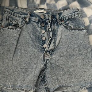 PacSun Light Blue Button-Fly Jean Shorts